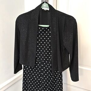 Like a Rhinestone Cowgirl Cropped Jacket Open Front Slinky Lightweight Fit S M L